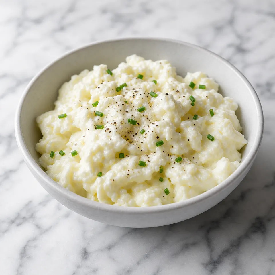 Cooked egg whites in a small ceramic bowl