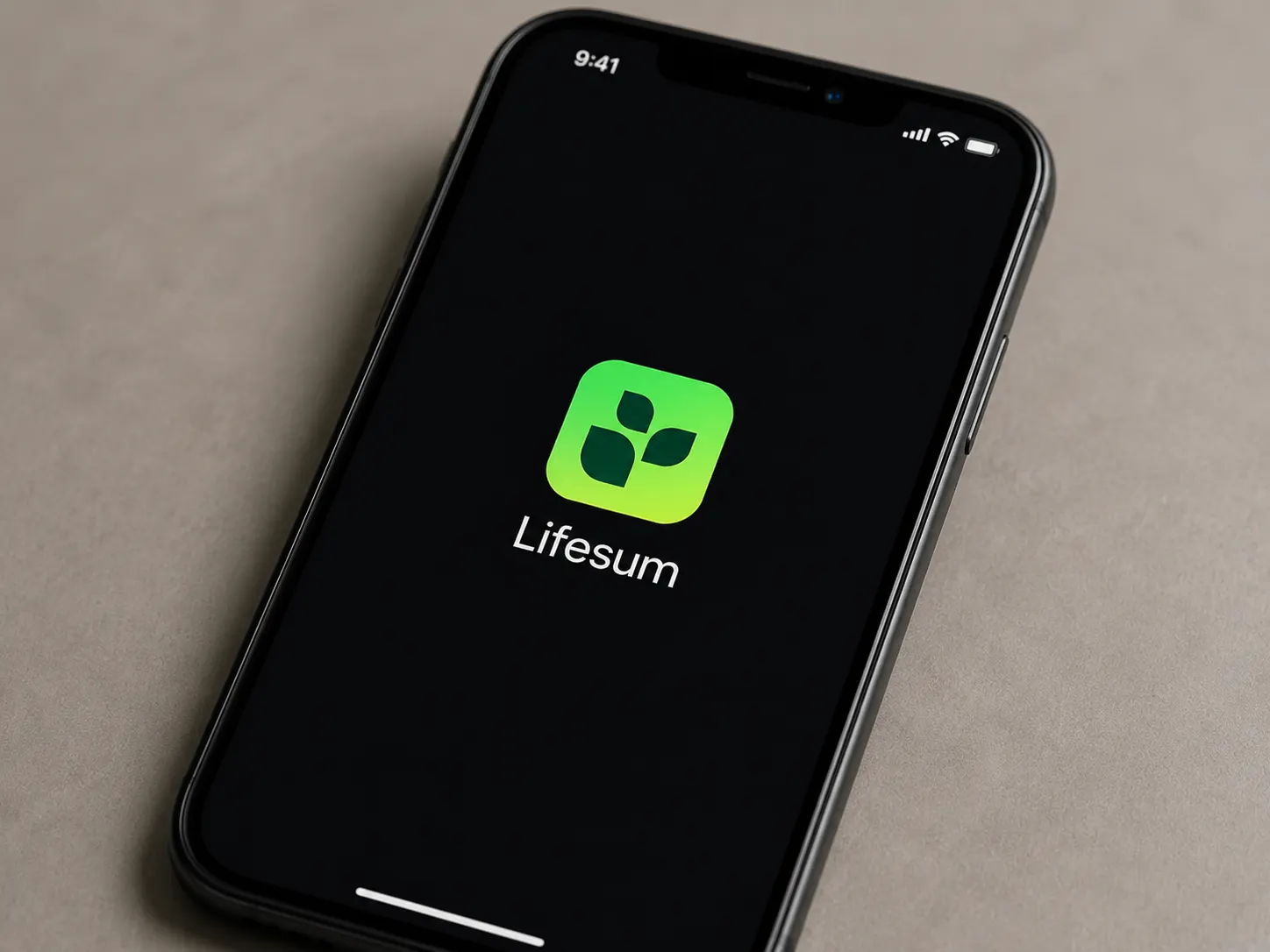A close-up of an iPhone screen showing the Lifesum logo