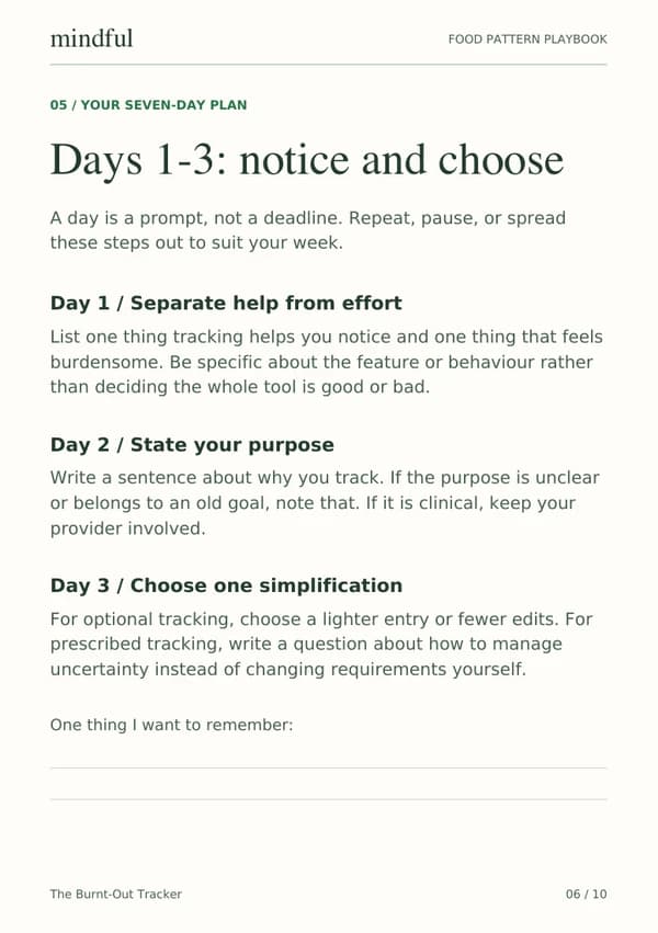 The Burnt-Out Tracker playbook page 6