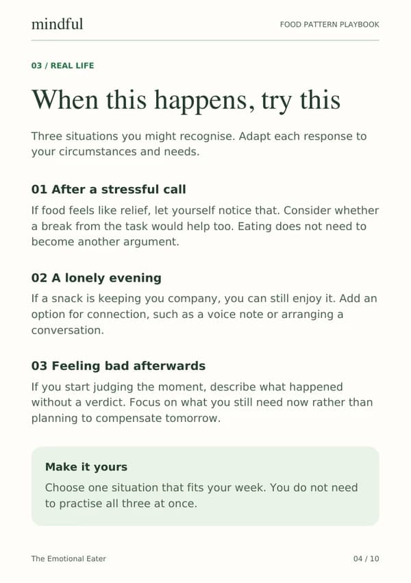 The Emotional Eater playbook page 4