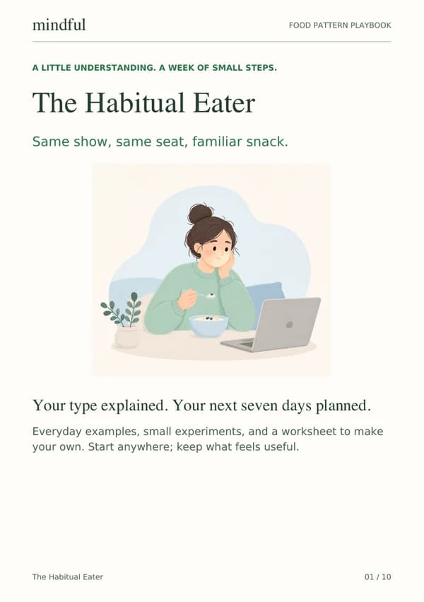 The Habitual Eater playbook page 1