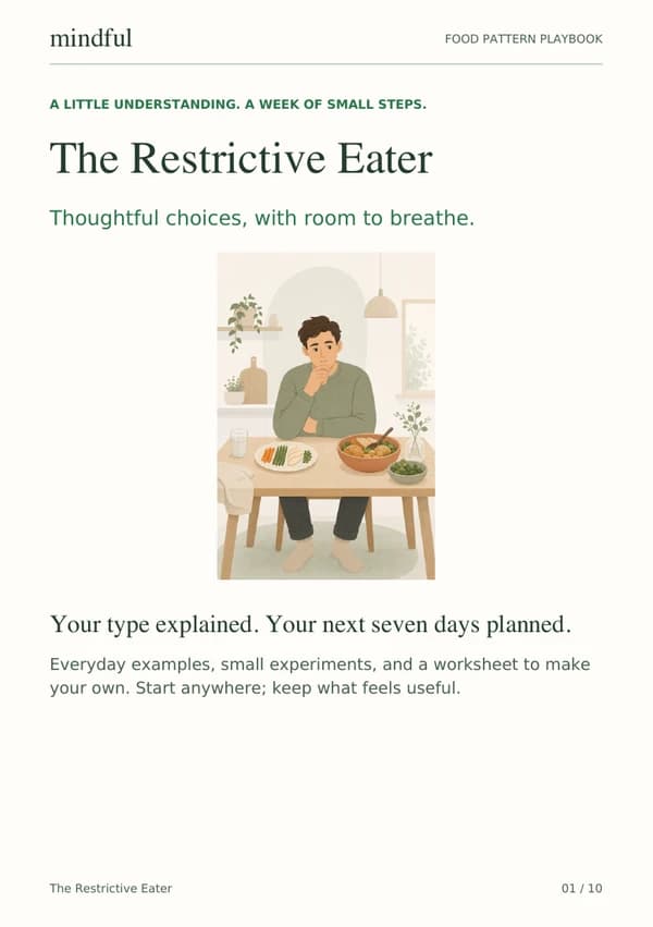 The Restrictive Eater playbook page 1