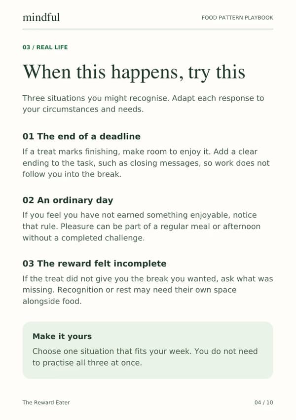 The Reward Eater playbook page 4