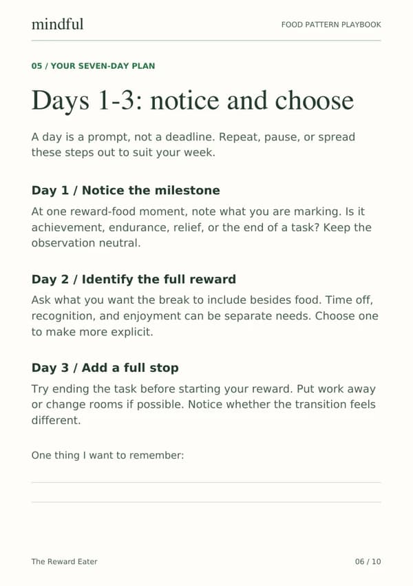 The Reward Eater playbook page 6