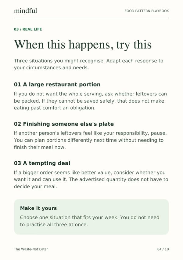 The Waste-Not Eater playbook page 4